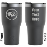 Sloth RTIC Tumbler - Black - Engraved Front & Back (Personalized)