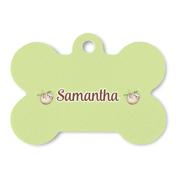 Custom Sloth Bone Shaped Dog ID Tag (Personalized)