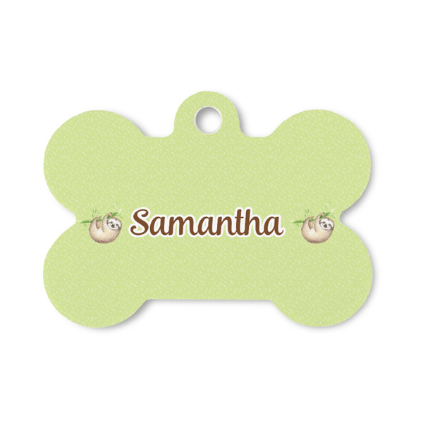 Custom Sloth Bone Shaped Dog ID Tag - Small (Personalized)