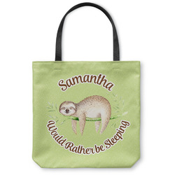 Sloth Canvas Tote Bag - Large - 18"x18" (Personalized)