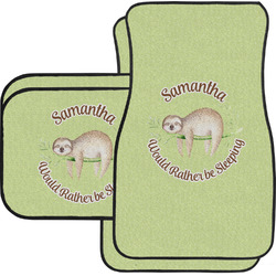 Sloth Car Floor Mats Set - 2 Front & 2 Back (Personalized)