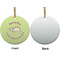 Sloth Ceramic Flat Ornament - Circle Front & Back (APPROVAL)