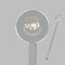 Sloth Clear Plastic 7" Stir Stick - Round - Closeup