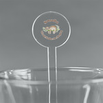 Sloth 7" Round Plastic Stir Sticks - Clear (Personalized)