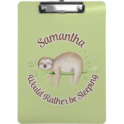 Sloth Clipboard (Letter Size) (Personalized)