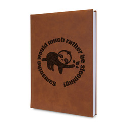 Sloth Leatherette Journal - Single Sided (Personalized)