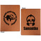 Sloth Cognac Leatherette Portfolios with Notepad - Large - Double Sided - Apvl