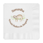 Sloth Embossed Decorative Napkins (Personalized)