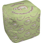 Sloth Cube Pouf Ottoman - 18" (Personalized)