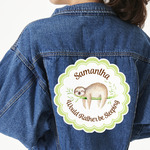 Sloth Twill Iron On Patch - Custom Shape - 3XL - Set of 4 (Personalized)