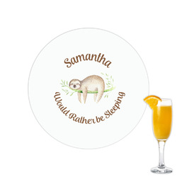 Sloth Printed Drink Topper - 2.15" (Personalized)