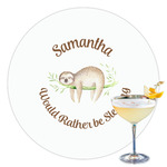 Sloth Printed Drink Topper - 3.5" (Personalized)