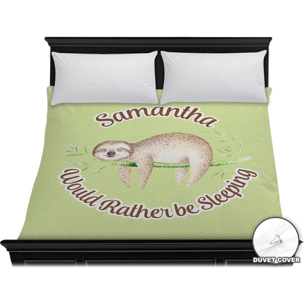 Custom Sloth Duvet Cover - King (Personalized)