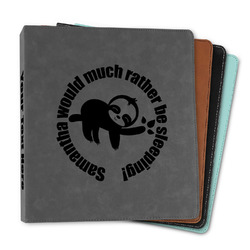 Sloth Leather Binder - 1" (Personalized)