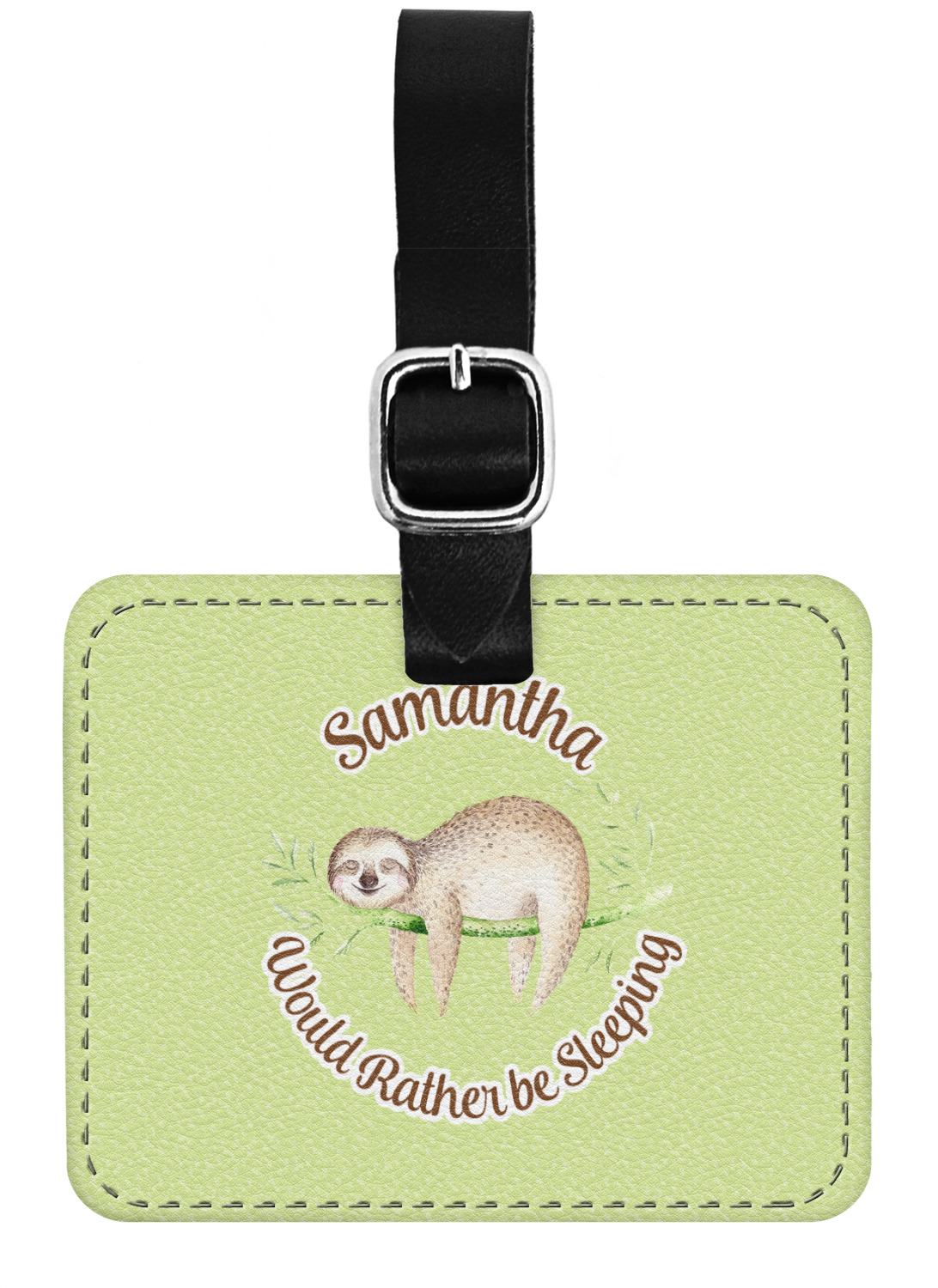 sloth luggage tag