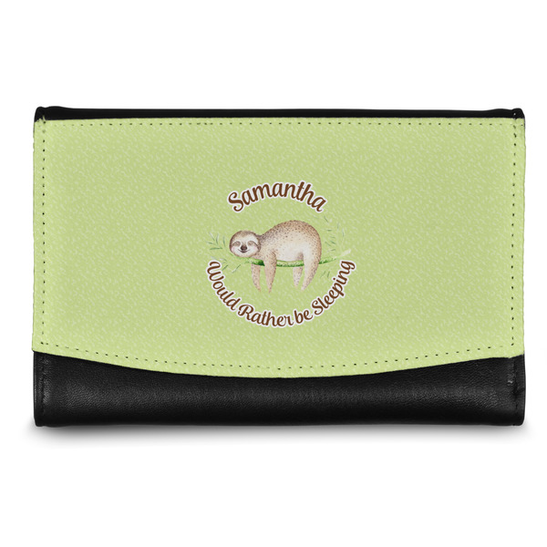 Custom Sloth Genuine Leather Women's Wallet - Small (Personalized)