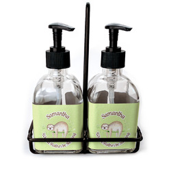 Sloth Glass Soap & Lotion Bottle Set (Personalized)