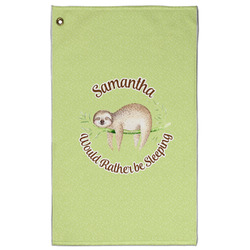 Sloth Golf Towel - Poly-Cotton Blend - Large w/ Name or Text