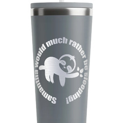 Sloth RTIC Everyday Tumbler with Straw - 28oz - Grey - Single-Sided (Personalized)