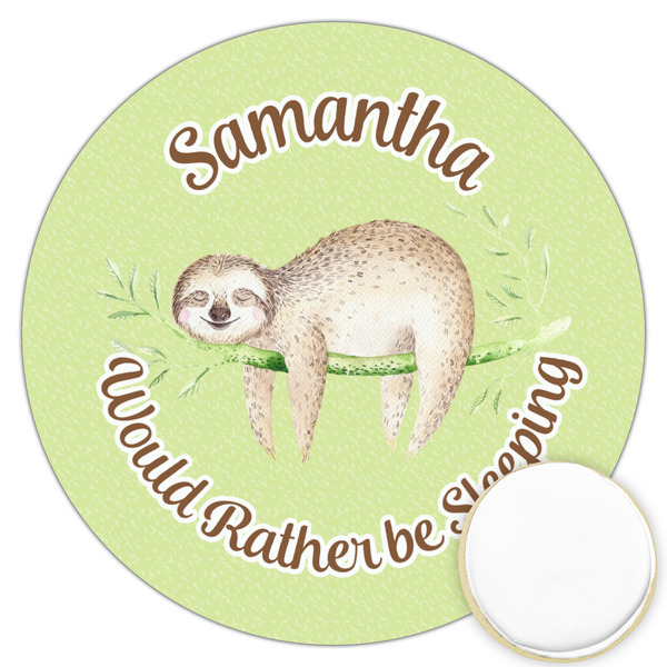 Custom Sloth Printed Cookie Topper - 3.25" (Personalized)