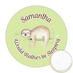 Sloth Printed Cookie Topper - Round (Personalized)