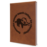 Sloth Leather Sketchbook - Large - Single Sided (Personalized)