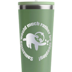 Sloth RTIC Everyday Tumbler with Straw - 28oz - Light Green - Double-Sided (Personalized)