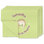 Sloth Double-Sided Linen Placemat - Set of 4 w/ Name or Text