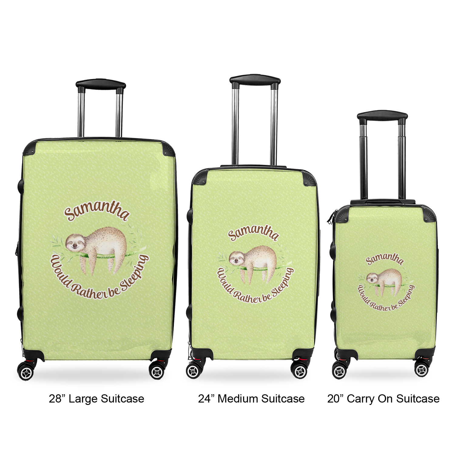 Custom Sloth Suitcase Personalized YouCustomizeIt