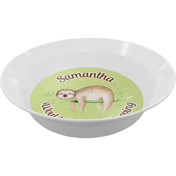 Custom Sloth Melamine Bowl - 12 oz (Personalized)