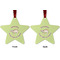 Sloth Metal Star Ornament - Front and Back