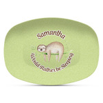 Sloth Plastic Platter - Microwave & Oven Safe Composite Polymer (Personalized)