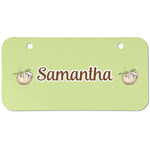 Sloth Mini/Bicycle License Plate (2 Holes) (Personalized)