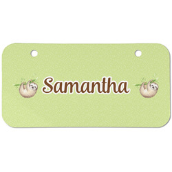 Sloth Mini/Bicycle License Plate (2 Holes) (Personalized)