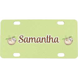 Sloth Mini / Bicycle License Plate (4 Holes) (Personalized)