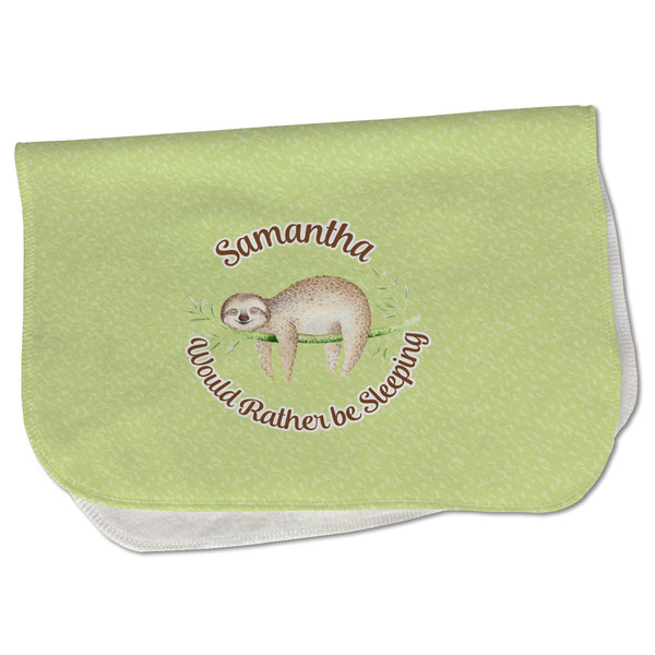 Custom Sloth Burp Cloth - Fleece w/ Name or Text