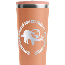 Sloth RTIC Everyday Tumbler with Straw - 28oz - Peach - Double-Sided (Personalized)