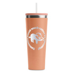 Sloth RTIC Everyday Tumbler with Straw - 28oz - Peach - Single-Sided (Personalized)