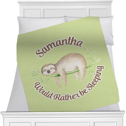 Sloth Minky Blanket - Toddler / Throw - 60"x50" - Single Sided (Personalized)