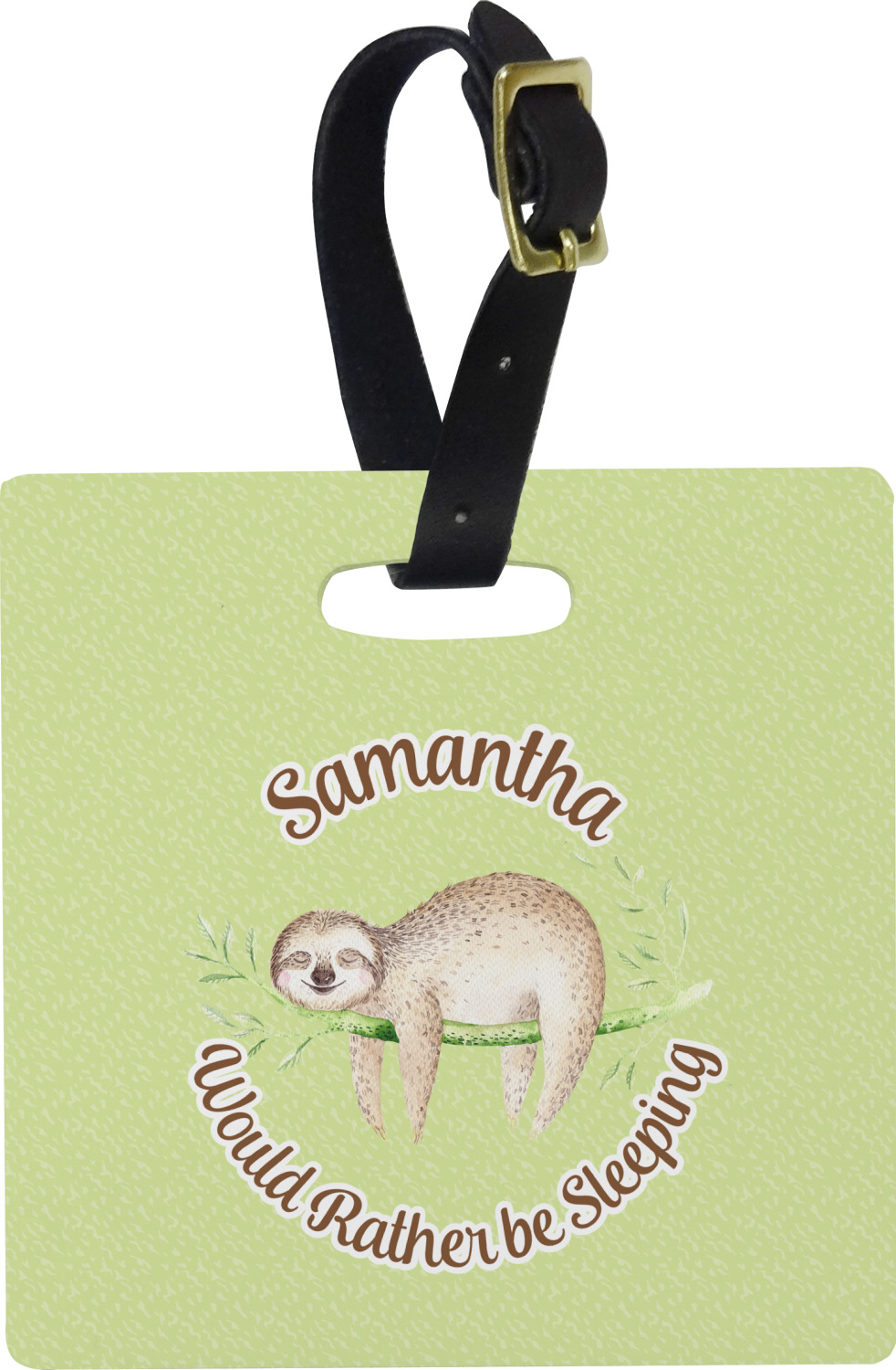 sloth luggage tag