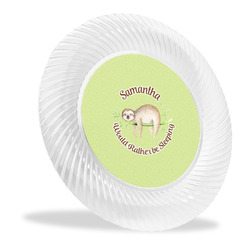 Sloth Plastic Party Dinner Plates - 10" (Personalized)