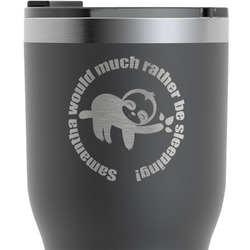 Sloth RTIC Tumbler - Black - Engraved Front (Personalized)