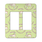 Sloth Rocker Style Light Switch Cover - Two Switch (Personalized)