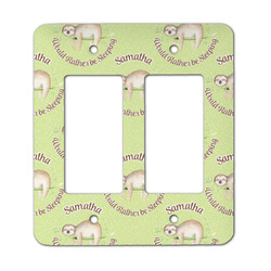 Sloth Rocker Style Light Switch Cover - Two Switch (Personalized)