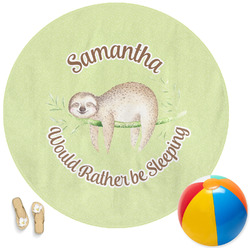 Sloth Round Beach Towel (Personalized)