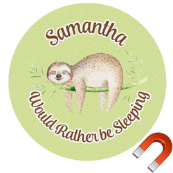 Sloth Round Car Magnet - 10" (Personalized)