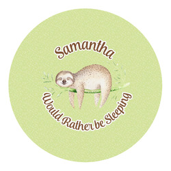Sloth Round Decal - XLarge (Personalized)