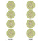 Sloth Round Linen Placemats - APPROVAL Set of 4 (double sided)