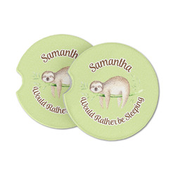 Sloth Sandstone Car Coasters - Set of 2 (Personalized)