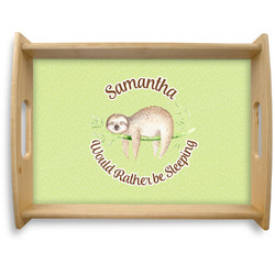 Sloth Natural Wooden Tray - Large (Personalized)
